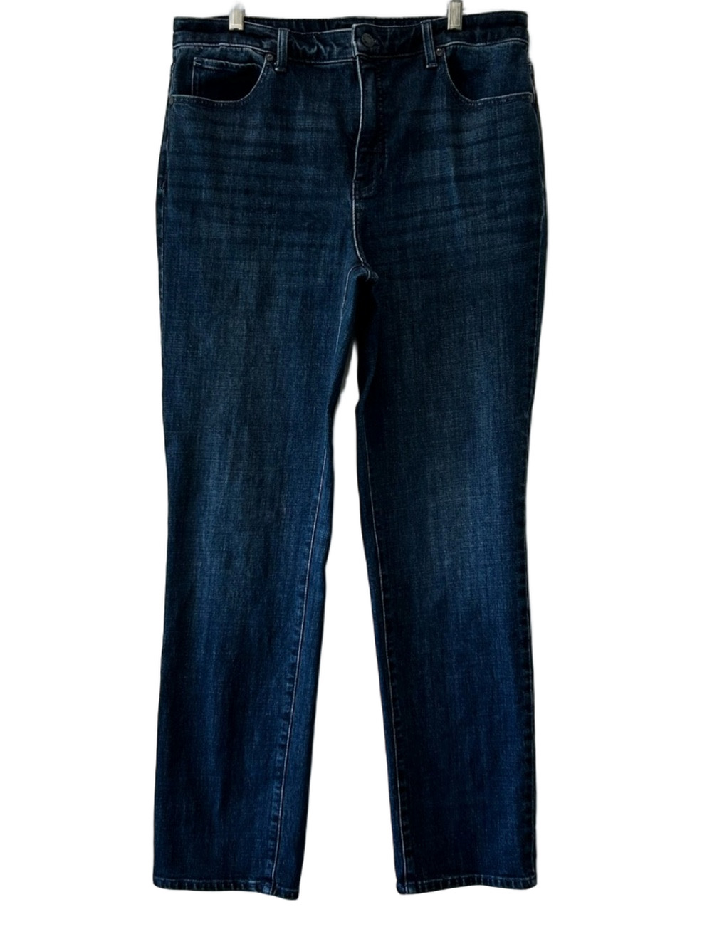 Talbots Dark Wash Denim Straight-Leg Jeans Size 12 Woman's Casual